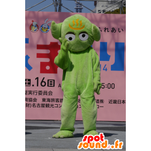 Buitenaardse mascotte groen en oranje, grappig en origineel - MASFR25190 - Yuru-Chara Japanse Mascottes