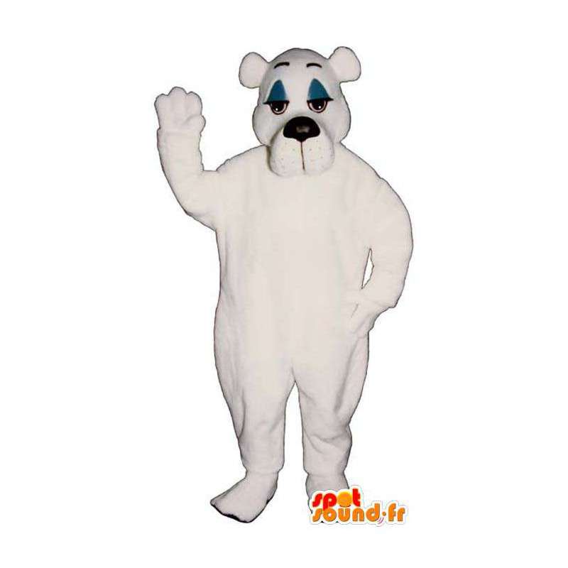 Mascot white teddy bear - MASFR006739 - Bear mascot