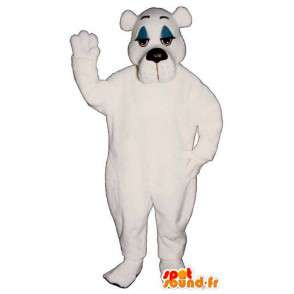 Mascotte witte teddybeer - alle soorten en maten - MASFR006739 - Bear Mascot