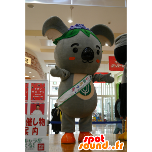 Mascot harmaa koala, beige ja oranssi, hyvin realistinen ja söpö - MASFR25192 - Mascottes Yuru-Chara Japonaises