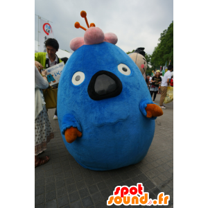 Mascot Ikube, blauw monster, reus, mollige - MASFR25193 - Yuru-Chara Japanse Mascottes