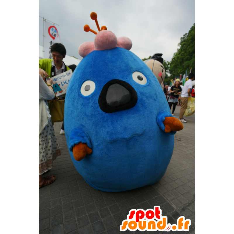 Mascota Ikube, monstruo azul, gigante, regordeta - MASFR25193 - Yuru-Chara mascotas japonesas