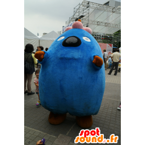 Mascot Ikube, blauw monster, reus, mollige - MASFR25193 - Yuru-Chara Japanse Mascottes
