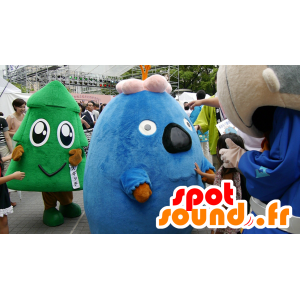 Ikube mascotte, mostro blu, gigante, grassoccio - MASFR25193 - Yuru-Chara mascotte giapponese