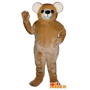 Beige teddy bear mascot - MASFR006740 - Bear mascot