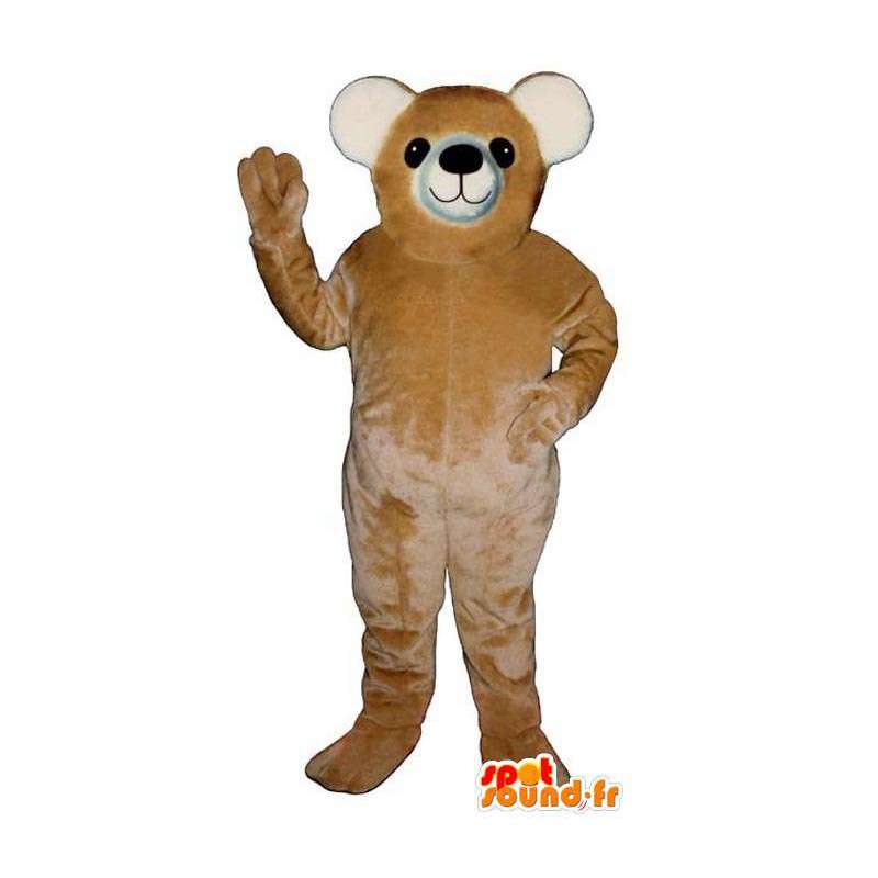 Beige teddy maskot - alle størrelser - MASFR006740 - bjørn Mascot
