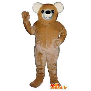 Beige teddy maskot - alle størrelser - MASFR006740 - bjørn Mascot