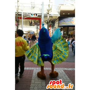 Mascot Jack, muito pavão verde, azul e marrom, colorido - MASFR25199 - Yuru-Chara Mascotes japoneses