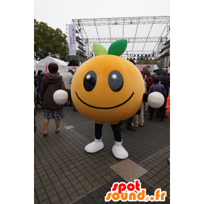 Giant orange mascot, very smiling tangerine - MASFR25201 - Yuru-Chara Japanese mascots