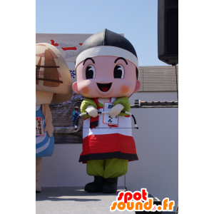 Mascotte de garçon, d'archer, en tenue colorée, avec un arc - MASFR25203 - Mascottes Yuru-Chara Japonaises
