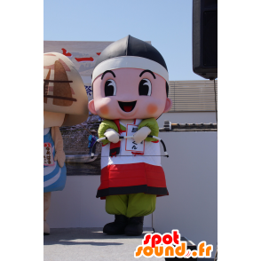 Menino Mascot, tiro com arco, vestido colorido com um arco - MASFR25203 - Yuru-Chara Mascotes japoneses