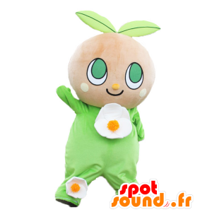 Maskot Tina, zelené rostliny, květiny, sedmikráska - MASFR25204 - Yuru-Chara japonské Maskoti