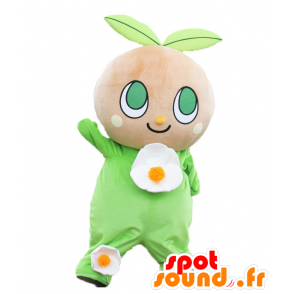 Tina mascot, green plant, flower, daisy - MASFR25204 - Yuru-Chara Japanese mascots