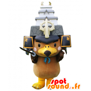 Mascot Takamaru-Kun, keizerlijke adelaar, bruin en geel - MASFR25207 - Yuru-Chara Japanse Mascottes