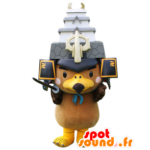 Mascotte Takamaru-Kun, aquila imperiale, marrone e giallo - MASFR25207 - Yuru-Chara mascotte giapponese