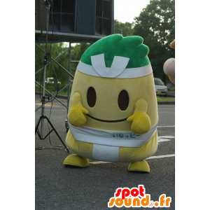 Mascotte Inappy, uomo giallo e verde, sumo colorato - MASFR25209 - Yuru-Chara mascotte giapponese