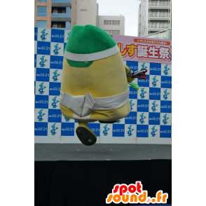 Mascot Inappy, o homem amarelo e verde, sumo colorido - MASFR25209 - Yuru-Chara Mascotes japoneses