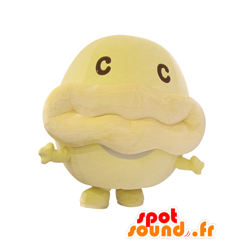 CAFKA-kun Maskottchen, gelber Fisch, riesige und lustige - MASFR25210 - Yuru-Chara japanischen Maskottchen