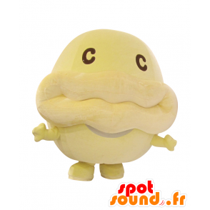 CAFKA-kun Maskottchen, gelber Fisch, riesige und lustige - MASFR25210 - Yuru-Chara japanischen Maskottchen