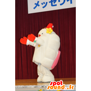 Kumokkuru mascot, big white cloud, with flowers on the head - MASFR25216 - Yuru-Chara Japanese mascots