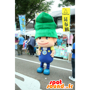 Μασκότ Kelp-kun, pixie, με πράσινο καπάκι στο κεφάλι του - MASFR25217 - Yuru-Χαρά ιαπωνική Μασκότ