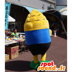 Makkun mascotte. Mascotte orecchio gialla di mais, blu e nero - MASFR25219 - Yuru-Chara mascotte giapponese