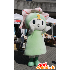 Mascot grønn blomst, rosa og rødt, gigantiske - MASFR25224 - Yuru-Chara japanske Mascots