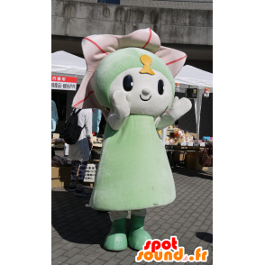 Mascot green flower, pink and red, giant - MASFR25224 - Yuru-Chara Japanese mascots