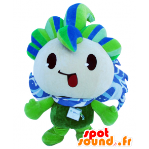 Mascot Genryuu no Genki-kun, green flower, blue and white - MASFR25226 - Yuru-Chara Japanese mascots