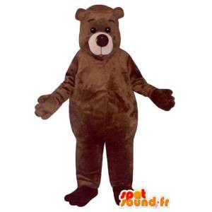 Brown peluche mascota. Oso marrón del traje - MASFR006747 - Oso mascota