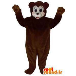 Dark brown bear mascot. Teddy bear - MASFR006748 - Bear mascot
