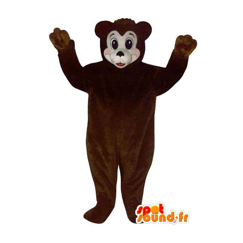 Dark brown bear mascot. Teddy bear - MASFR006748 - Bear mascot