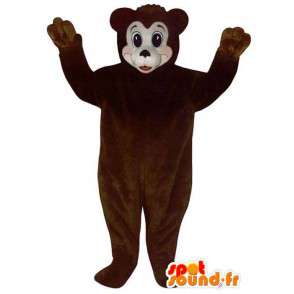 Dark brown bear mascot. Teddy bear - MASFR006748 - Bear mascot