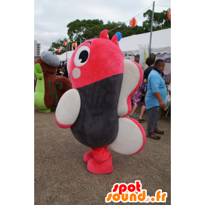 Pink fish mascot, gray and white, giant - MASFR25238 - Yuru-Chara Japanese mascots