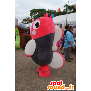 Mascotte de poisson rose, gris et blanc, géant - MASFR25238 - Mascottes Yuru-Chara Japonaises