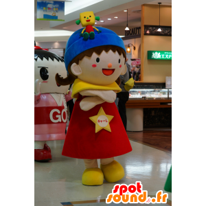 Noddy mascotte, kleurrijke dochter en lachend - MASFR25241 - Yuru-Chara Japanse Mascottes