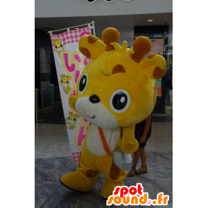 Mascotte de chien jaune et marron, de girafe - MASFR25242 - Mascottes Yuru-Chara Japonaises