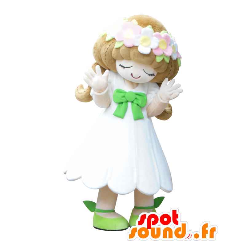Mascot Kusuguru-Chan, Prinzessin mit einem hübschen weißen Kleid - MASFR25243 - Yuru-Chara japanischen Maskottchen