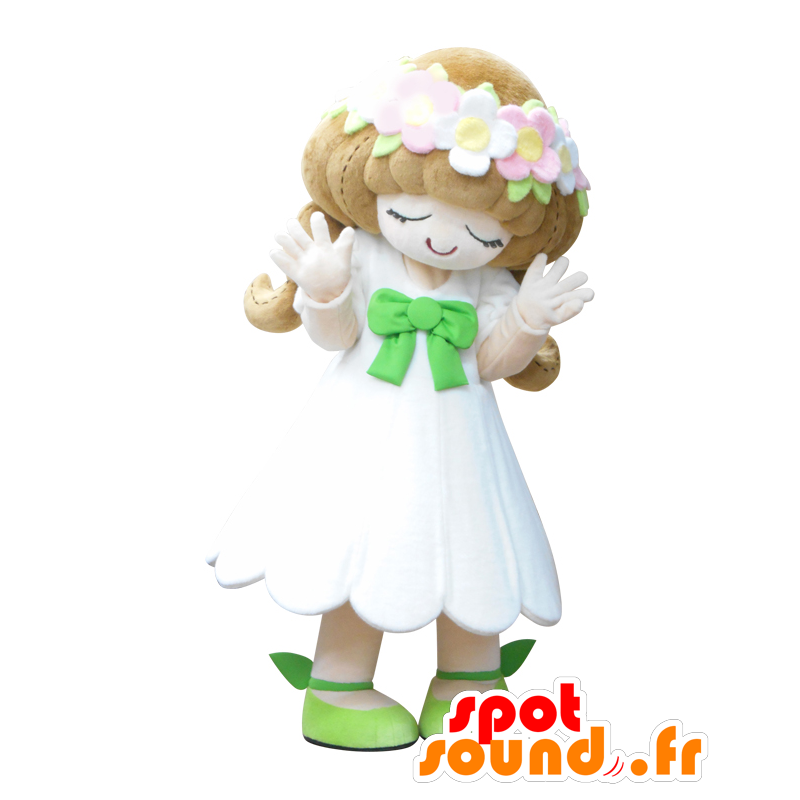 Mascot Kusuguru-chan, Princess with a pretty white dress - MASFR25243 - Yuru-Chara Japanese mascots