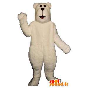 Mascot urso branco cremoso - todos os tamanhos - MASFR006750 - mascote do urso