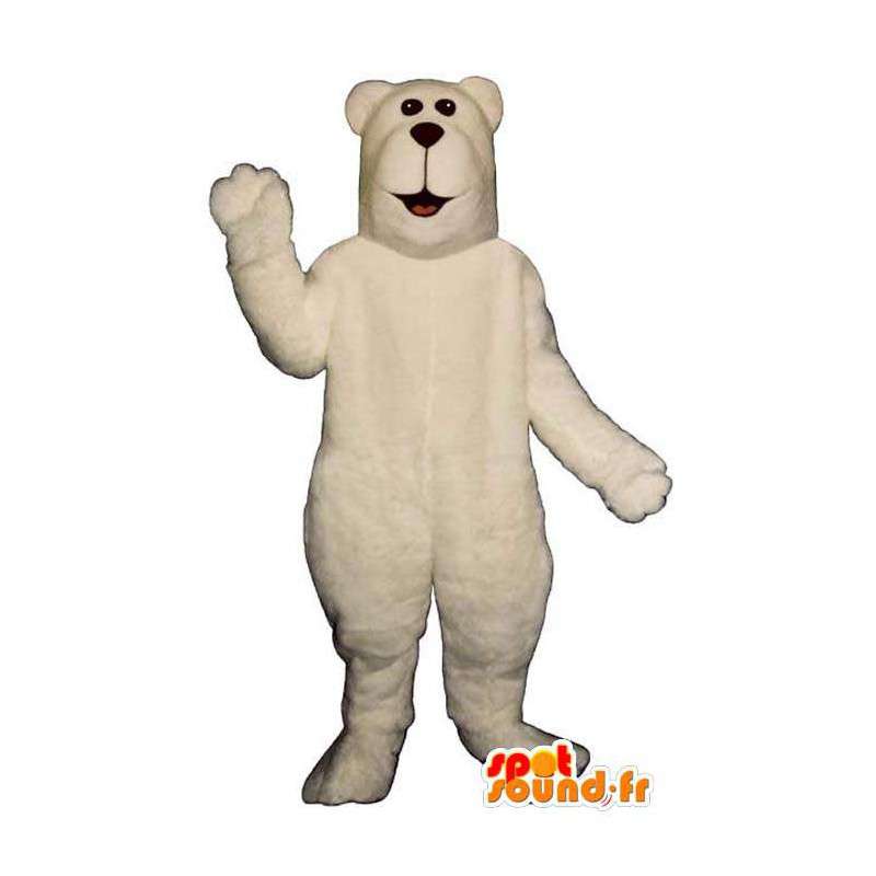 Mascot urso branco cremoso - todos os tamanhos - MASFR006750 - mascote do urso