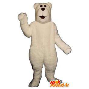 Mascotte d'ours blanc crème - Toutes tailles - MASFR006750 - Mascotte d'ours