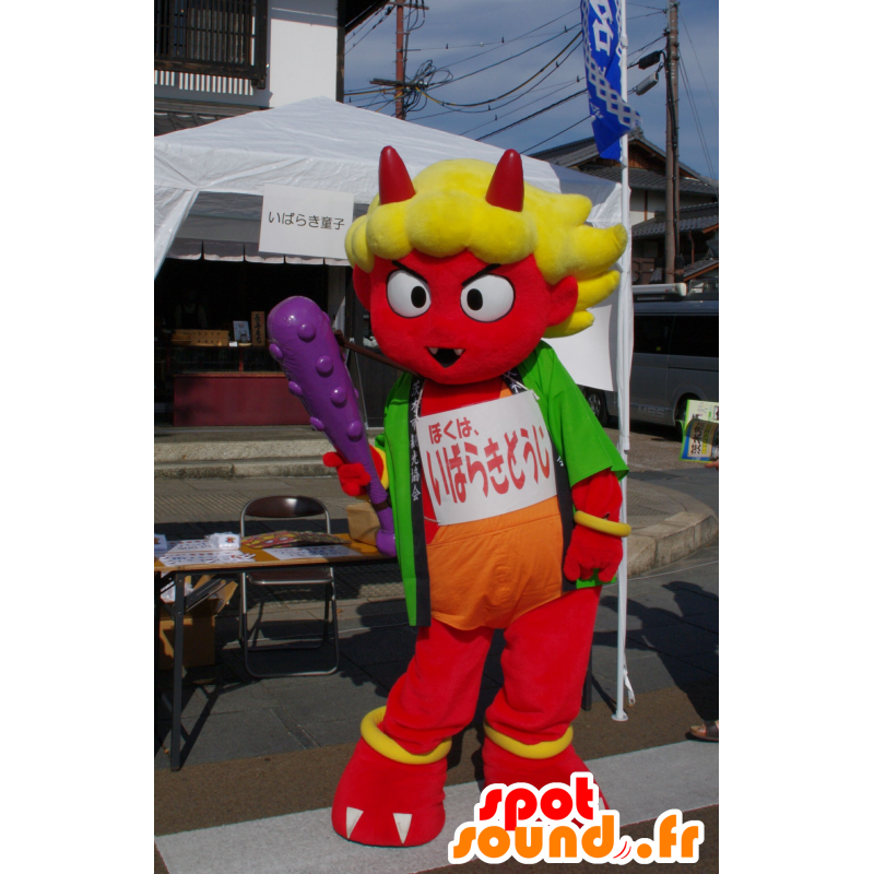Mascot Ibaraki Douji, diabo vermelho com chifres - MASFR25257 - Yuru-Chara Mascotes japoneses