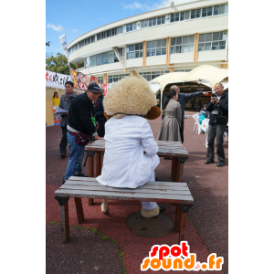 Mascot Osaru No. Kuu, brown and beige monkey, cute, sweet and hairy - MASFR25259 - Yuru-Chara Japanese mascots