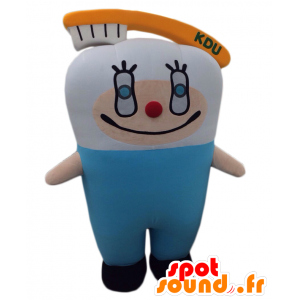 Kyusshi mascot, giant white tooth with a toothbrush - MASFR25267 - Yuru-Chara Japanese mascots