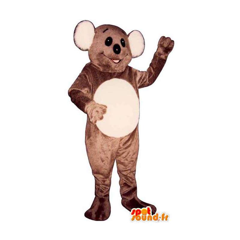 Brun och vit koalamaskot - Spotsound maskot