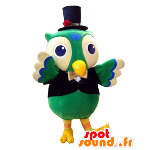 Toshima-kun mascot, green owl, dressed with a hat - MASFR25268 - Yuru-Chara Japanese mascots