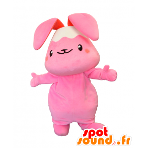 Mascotte de Fujipyon, lapin rose et blanc, doux et mignon - MASFR25270 - Mascottes Yuru-Chara Japonaises