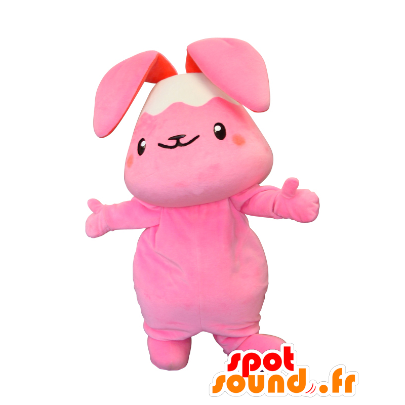 Fujipyon mascot, pink and white rabbit, sweet and cute - MASFR25270 - Yuru-Chara Japanese mascots