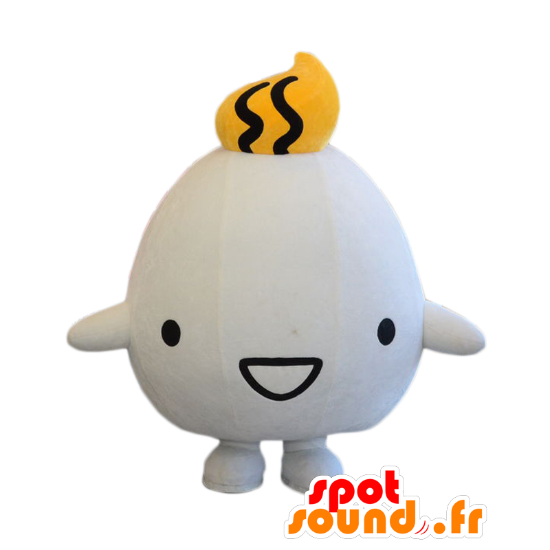 Mascot Myuu-kun, blanke man en rond, mollig en schattig - MASFR25276 - Yuru-Chara Japanse Mascottes